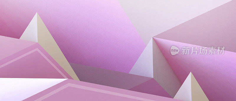创意经营理念和Arrow成功。抽象背景几何形状最小的紫色。banner, website, Copy Space -3d渲染